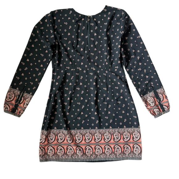 Abercrombie & Fitch Boho Paisley‎ & Floral Long Sleeve Shift Dress Size Small - Picture 5 of 9